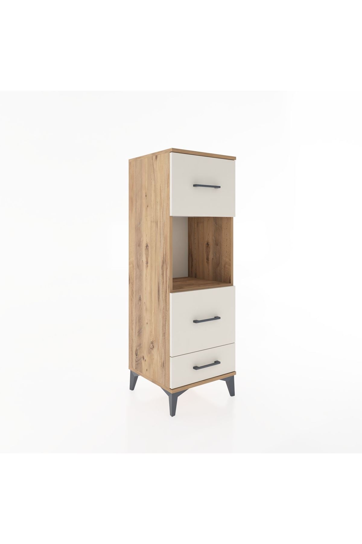Hyperion Dolap Tek Raflı 3 Çekmeceli 44x44x134 - S49M039V7B