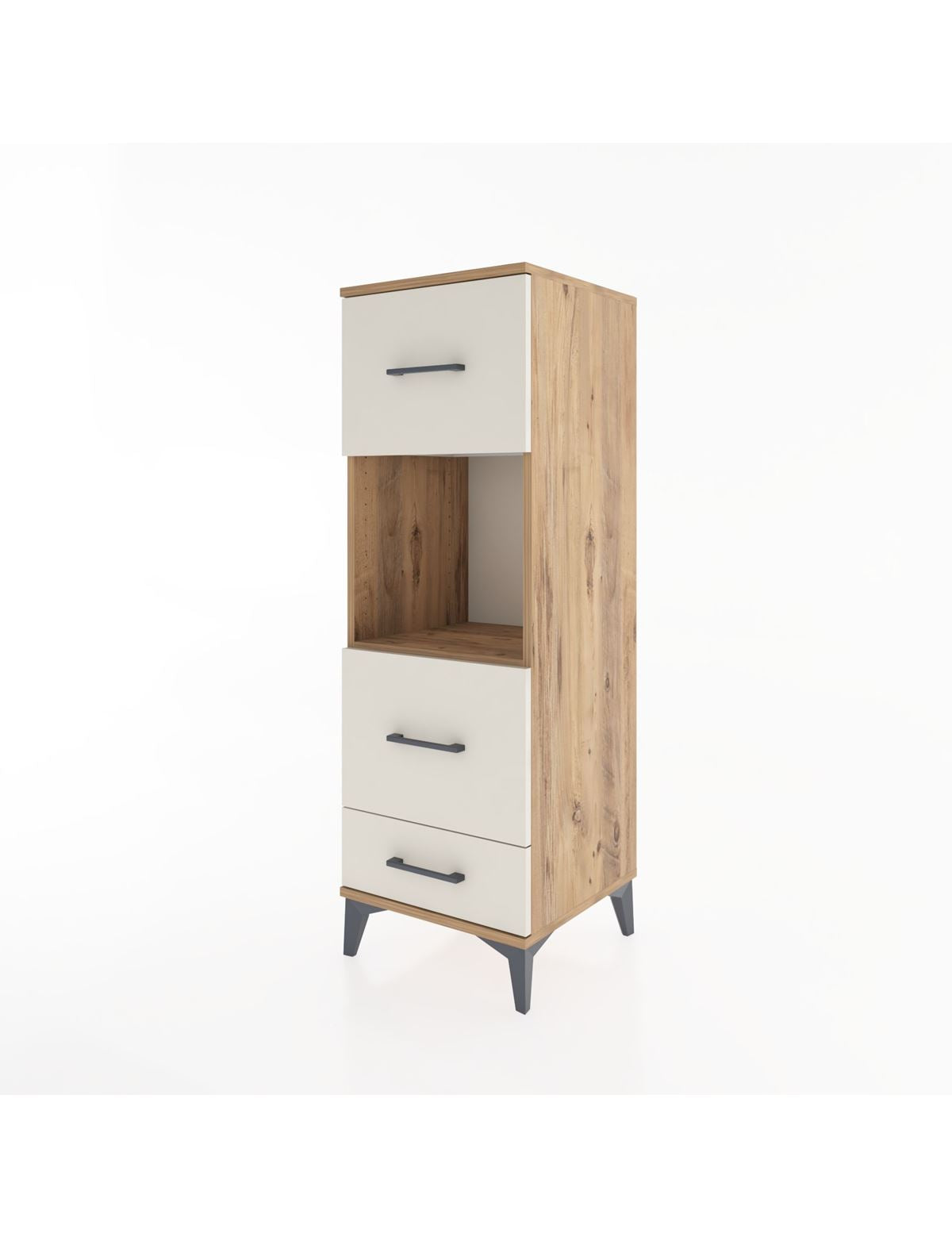 Hyperion Dolap Tek Raflı 3 Çekmeceli 44x44x134 - S49M039V7B