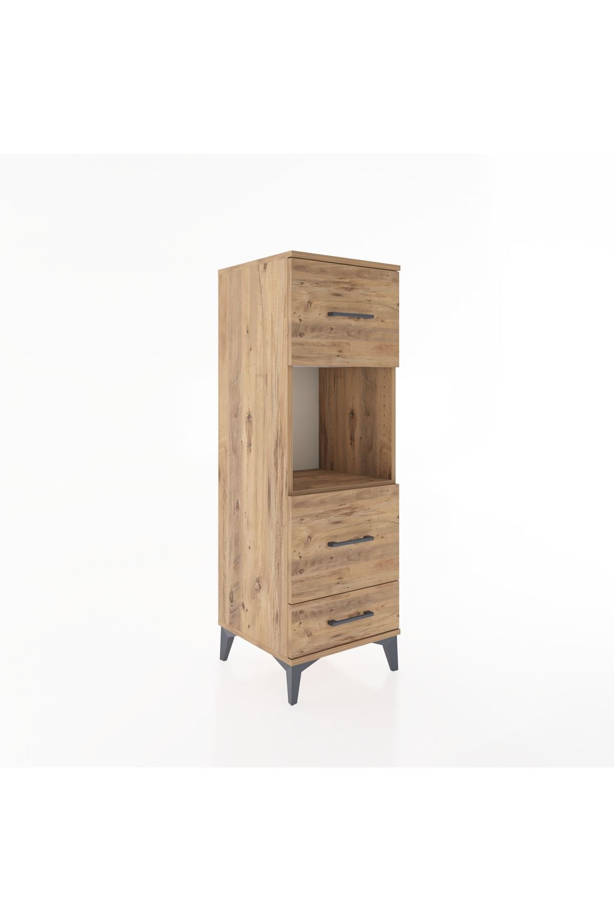Hyperion Dolap Tek Raflı 3 Çekmeceli 44x44x134 - S49M039V9B