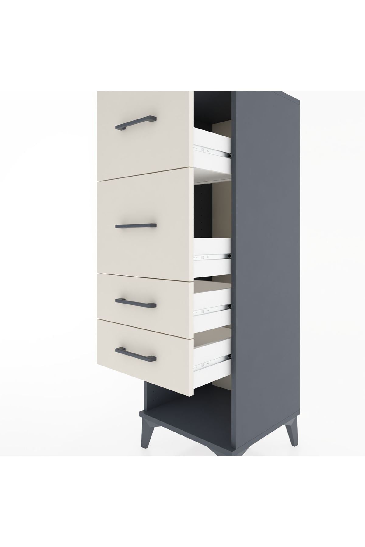 Hyperion Dolap 4 Çekmeceli 44x44x134 - S49M040V4B