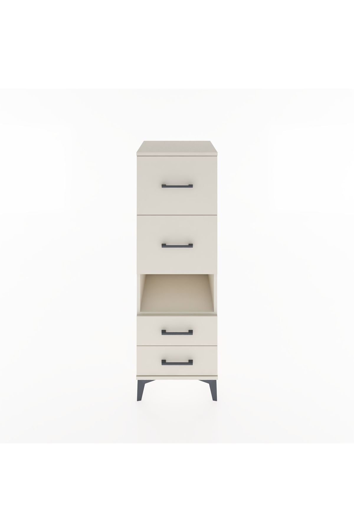 Hyperion Dolap Tek Raflı 4 Çekmeceli 44x44x134 - S49M041V1B