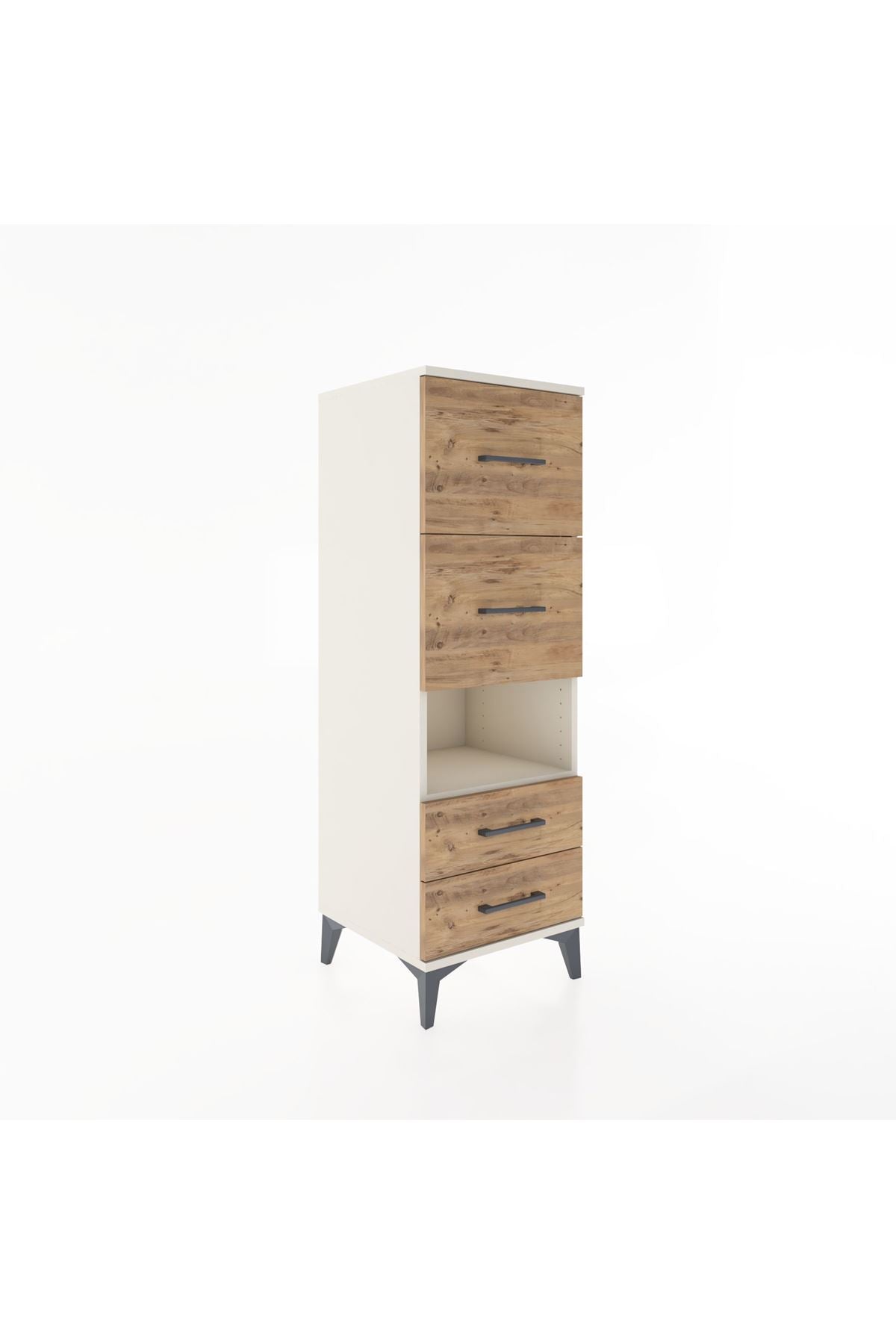 Hyperion Dolap Tek Raflı 4 Çekmeceli 44x44x134 - S49M041V3B