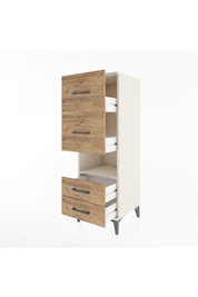 Hyperion Dolap Tek Raflı 4 Çekmeceli 44x44x134 - S49M041V3B