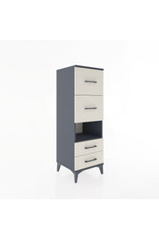 Hyperion Dolap Tek Raflı 4 Çekmeceli 44x44x134 - S49M041V4B
