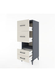Hyperion Dolap Tek Raflı 4 Çekmeceli 44x44x134 - S49M041V4B