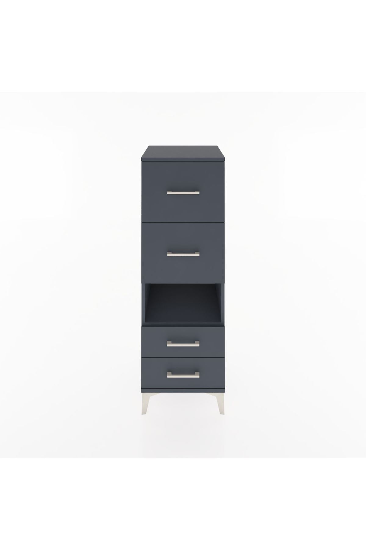 Hyperion Dolap Tek Raflı 4 Çekmeceli 44x44x134 - S49M041V5B
