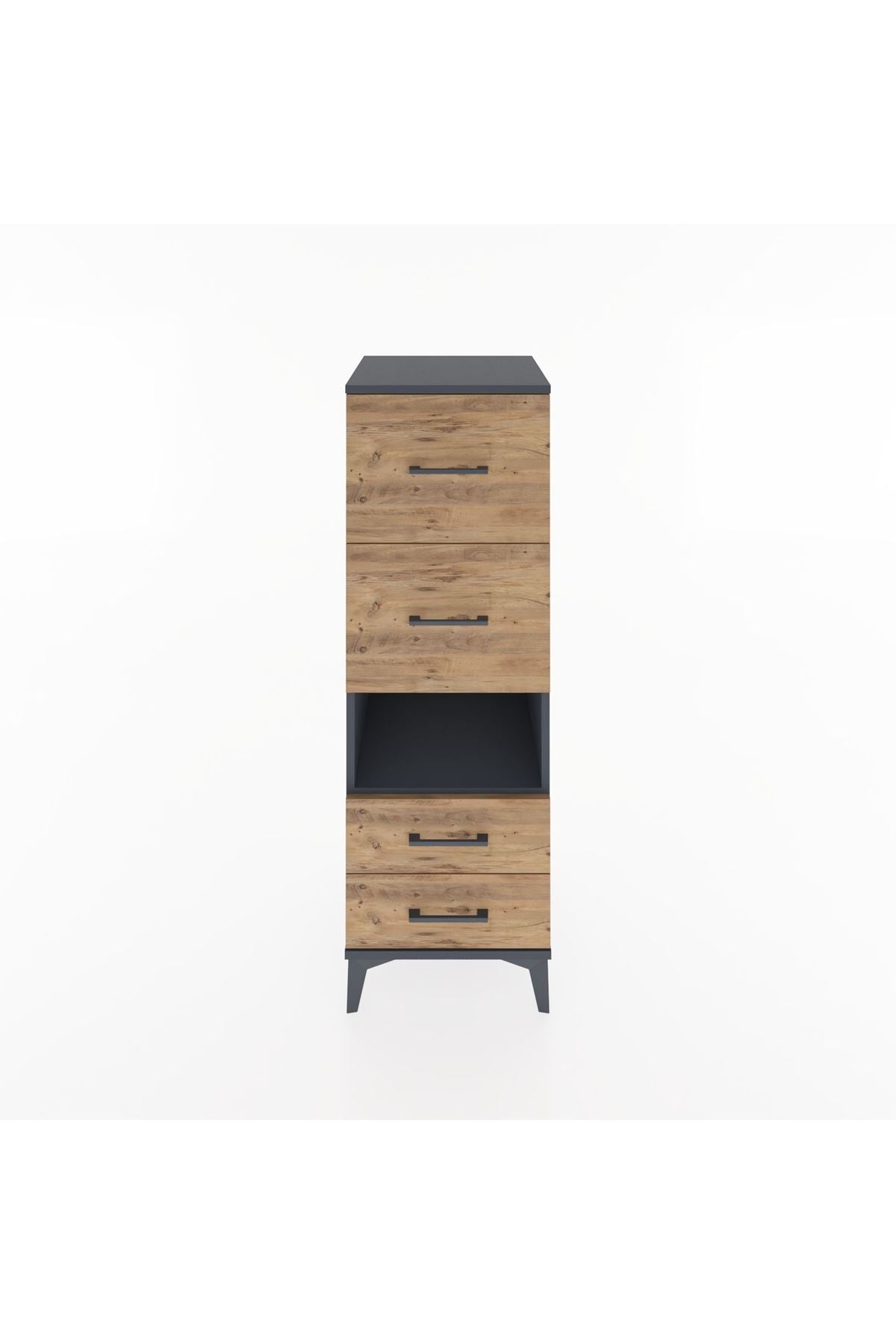 Hyperion Dolap Tek Raflı 4 Çekmeceli 44x44x134 - S49M041V6B