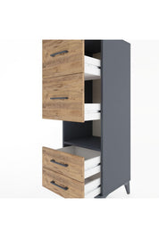 Hyperion Dolap Tek Raflı 4 Çekmeceli 44x44x134 - S49M041V6B
