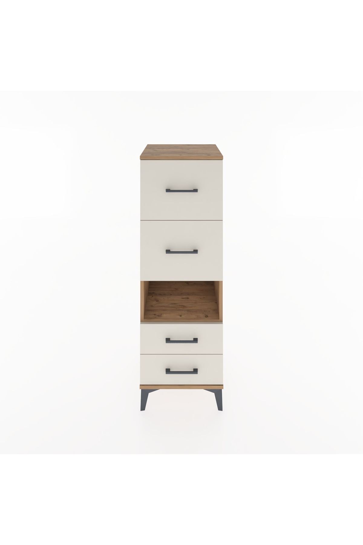 Hyperion Dolap Tek Raflı 4 Çekmeceli 44x44x134 - S49M041V7B