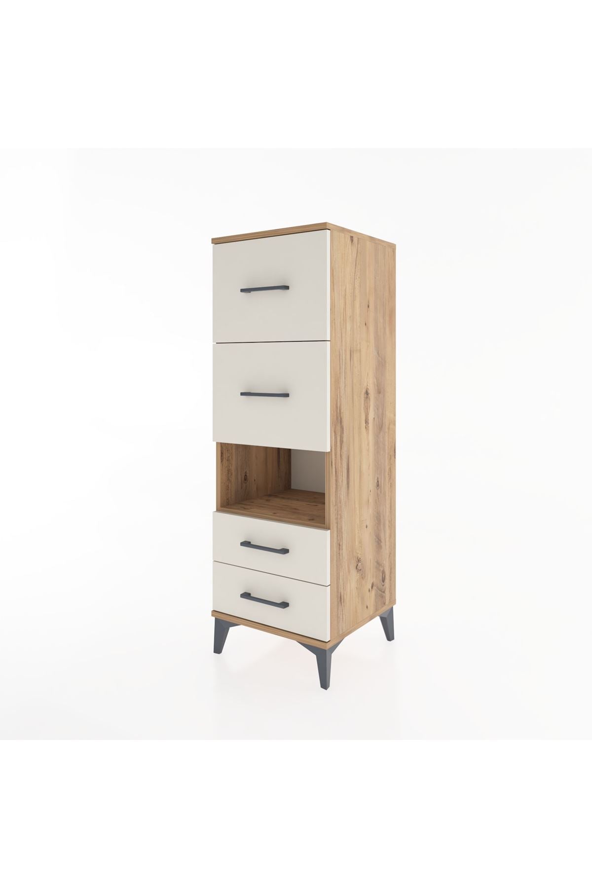 Hyperion Dolap Tek Raflı 4 Çekmeceli 44x44x134 - S49M041V7B