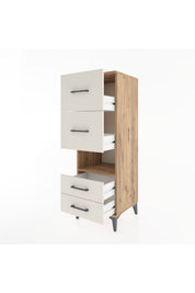 Hyperion Dolap Tek Raflı 4 Çekmeceli 44x44x134 - S49M041V7B