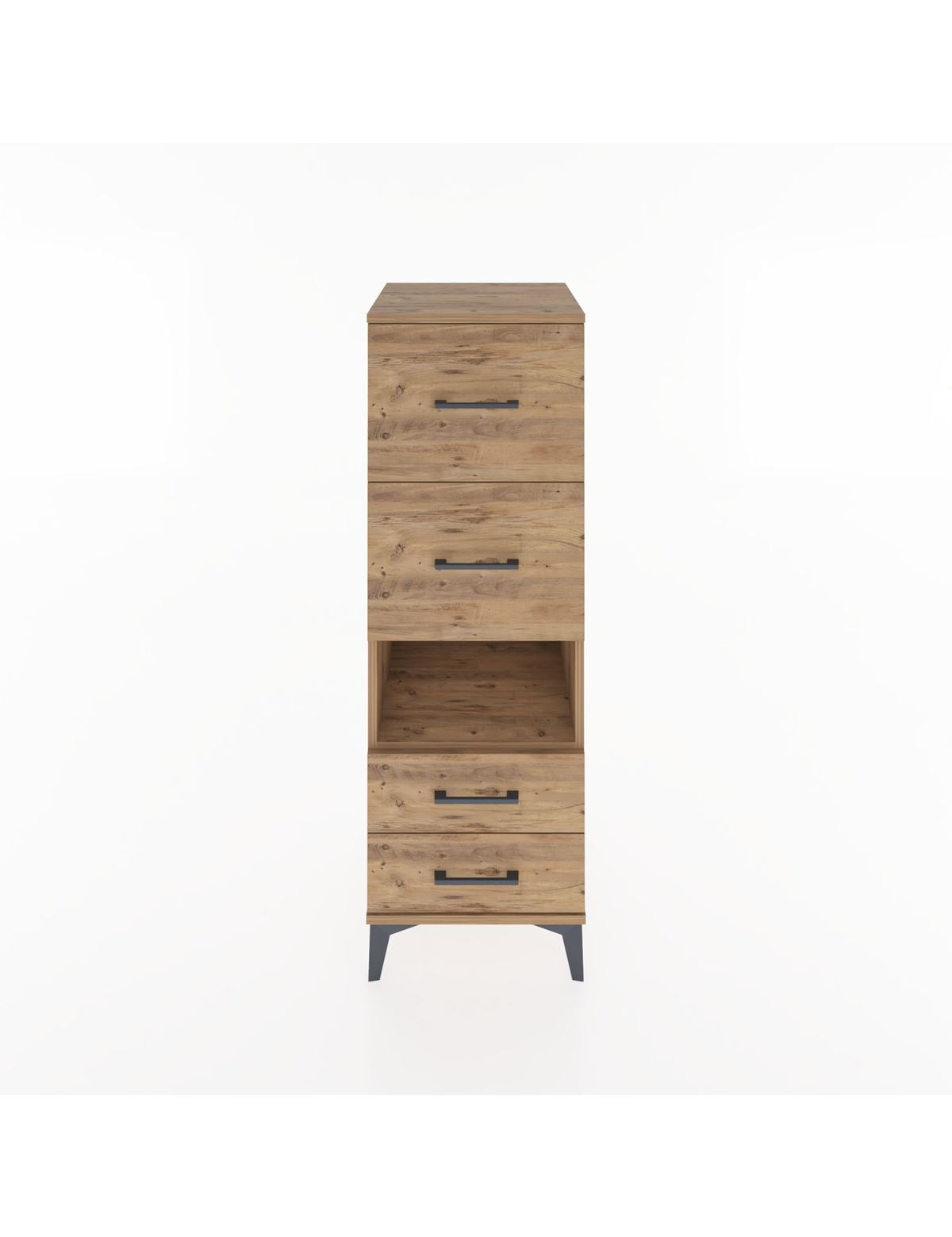 Hyperion Dolap Tek Raflı 4 Çekmeceli 44x44x134 - S49M041V9B
