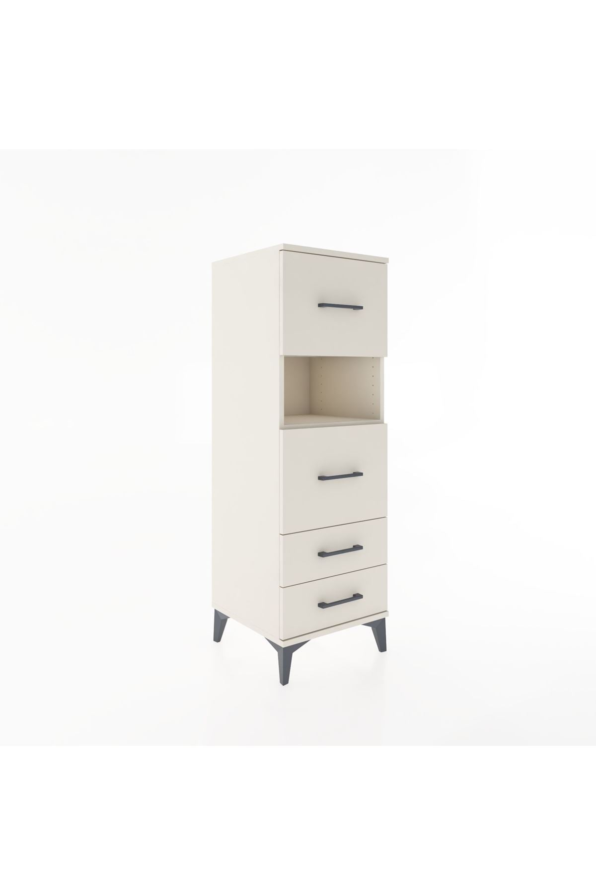 Hyperion Dolap Tek Raflı 4 Çekmeceli 44x44x134 - S49M042V1B