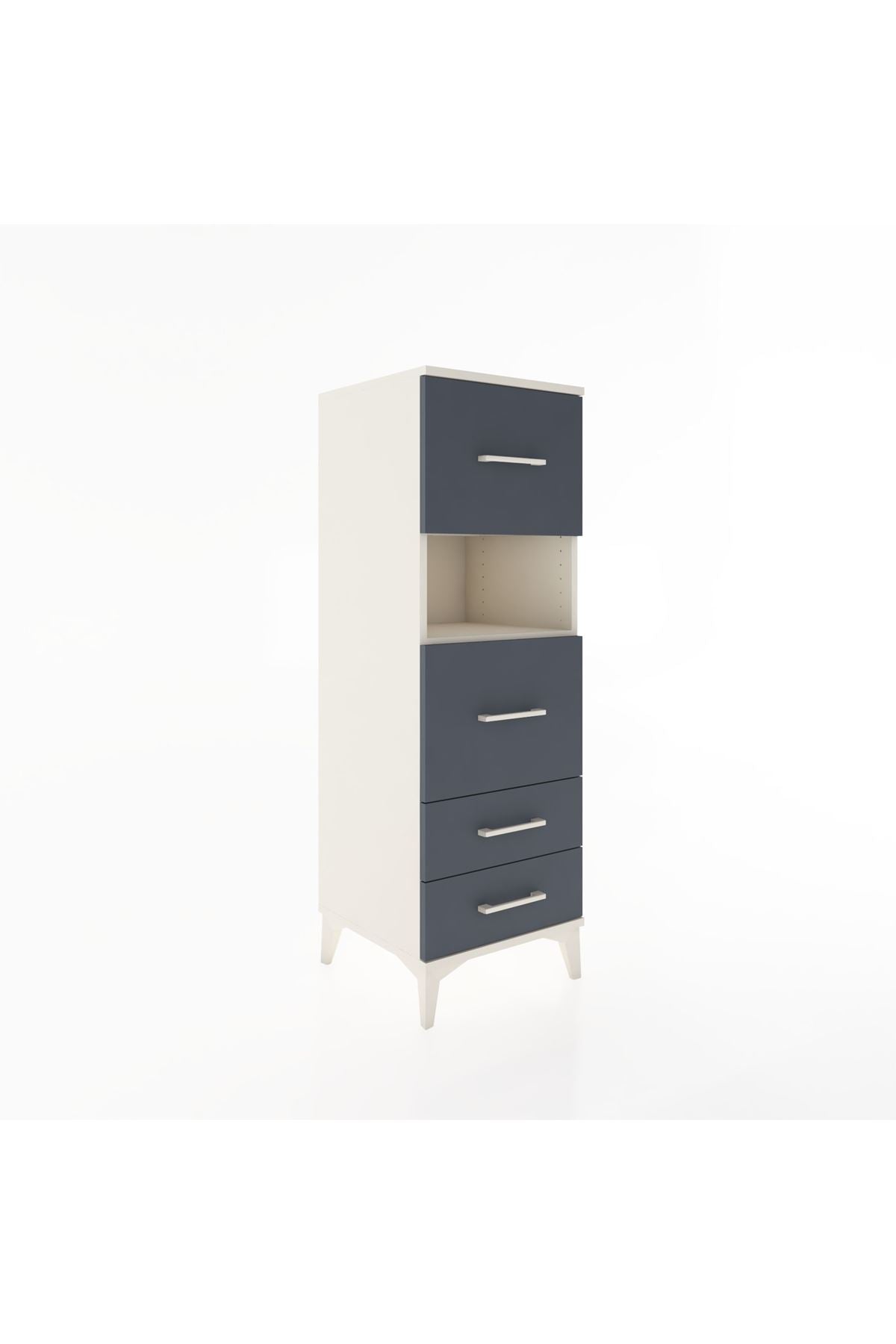 Hyperion Dolap Tek Raflı 4 Çekmeceli 44x44x134 - S49M042V2B