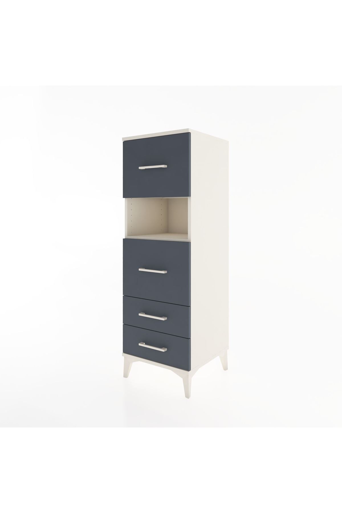 Hyperion Dolap Tek Raflı 4 Çekmeceli 44x44x134 - S49M042V2B