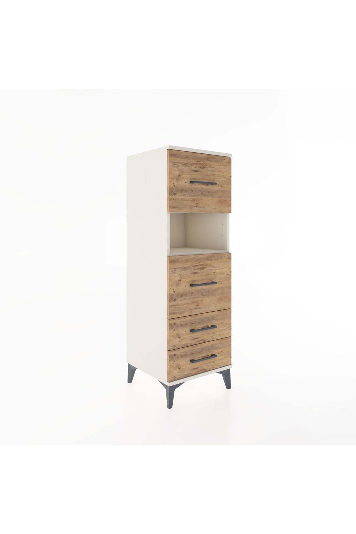 Hyperion Dolap Tek Raflı 4 Çekmeceli 44x44x134 - S49M042V3B