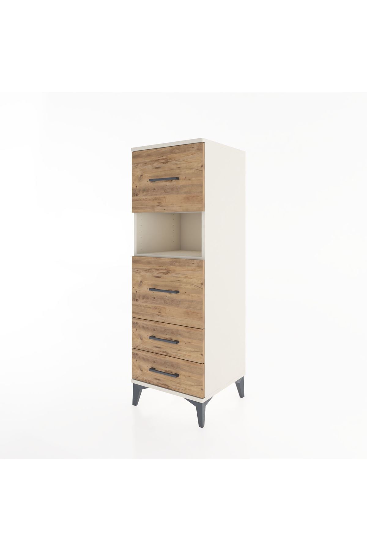 Hyperion Dolap Tek Raflı 4 Çekmeceli 44x44x134 - S49M042V3B