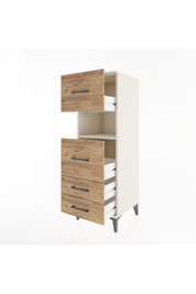 Hyperion Dolap Tek Raflı 4 Çekmeceli 44x44x134 - S49M042V3B