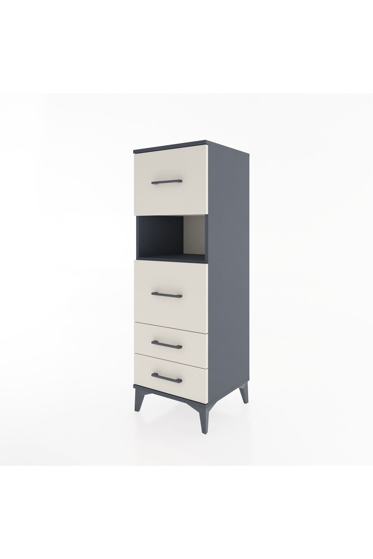 Hyperion Dolap Tek Raflı 4 Çekmeceli 44x44x134 - S49M042V4B
