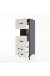 Hyperion Dolap Tek Raflı 4 Çekmeceli 44x44x134 - S49M042V4B