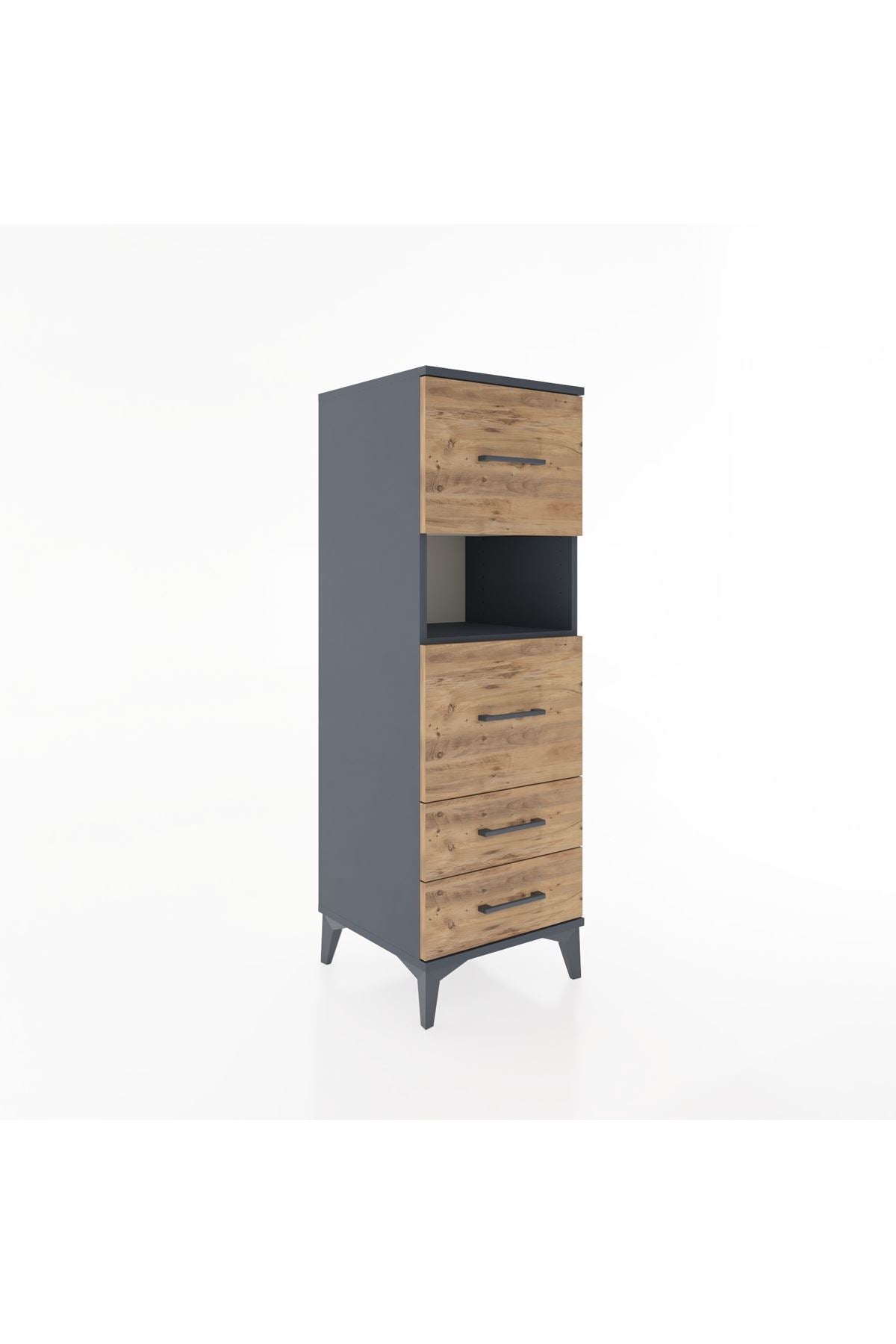 Hyperion Dolap Tek Raflı 4 Çekmeceli 44x44x134 - S49M042V6B