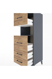 Hyperion Dolap Tek Raflı 4 Çekmeceli 44x44x134 - S49M042V6B