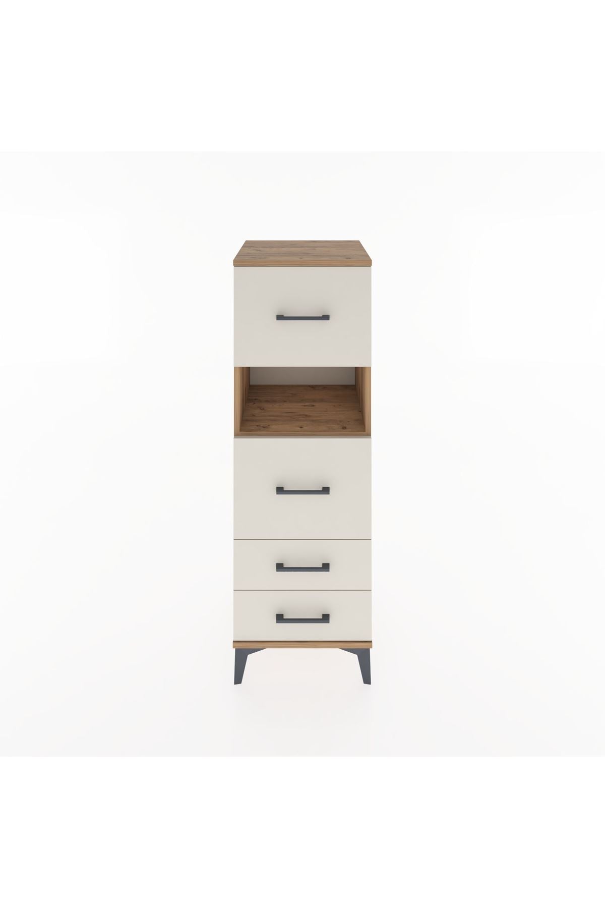 Hyperion Dolap Tek Raflı 4 Çekmeceli 44x44x134 - S49M042V7B