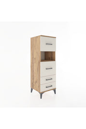 Hyperion Dolap Tek Raflı 4 Çekmeceli 44x44x134 - S49M042V7B
