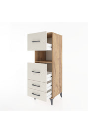 Hyperion Dolap Tek Raflı 4 Çekmeceli 44x44x134 - S49M042V7B