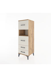 Hyperion Dolap Tek Raflı 4 Çekmeceli 44x44x134 - S49M042V7B