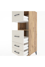 Hyperion Dolap Tek Raflı 4 Çekmeceli 44x44x134 - S49M042V7B