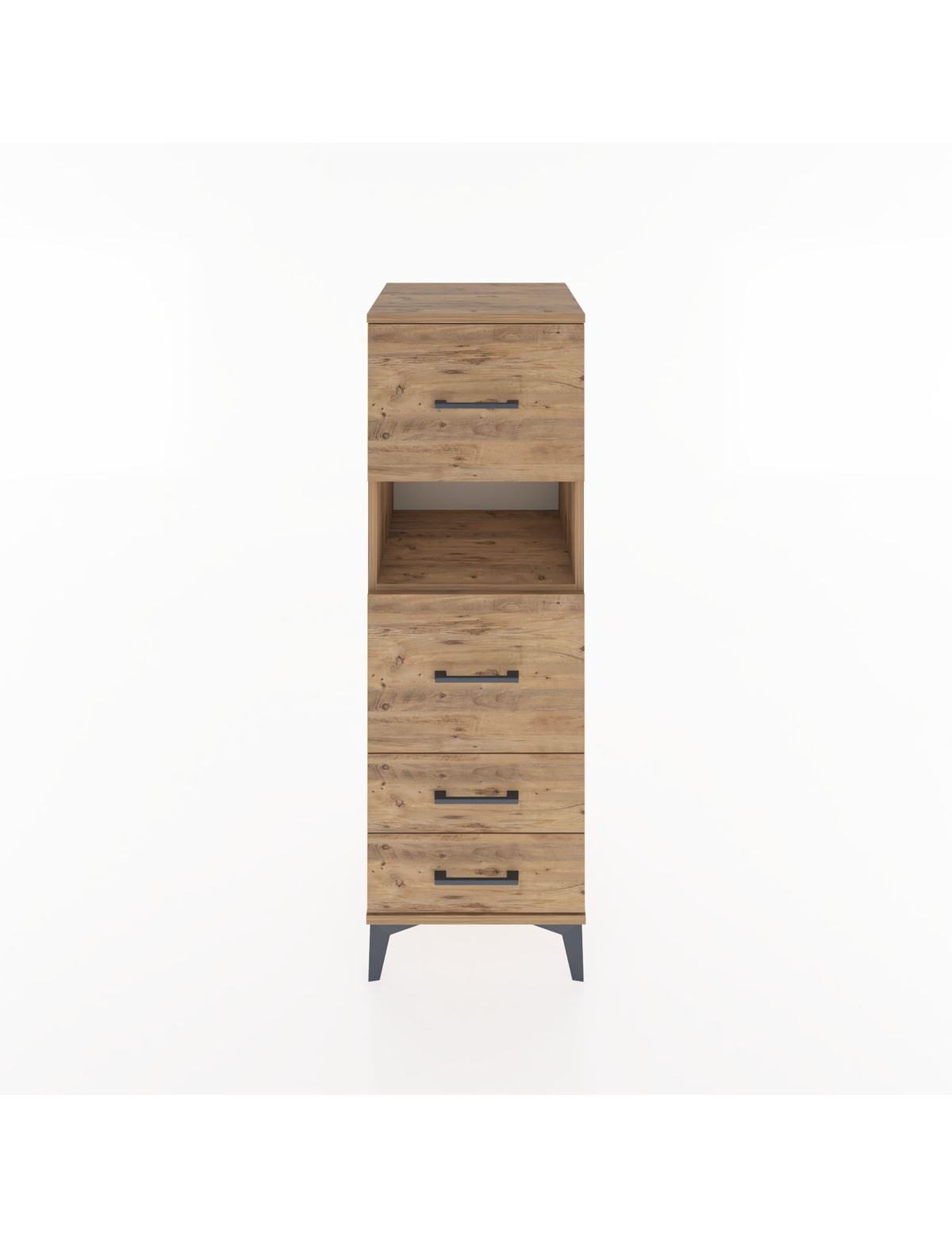 Hyperion Dolap Tek Raflı 4 Çekmeceli 44x44x134 - S49M042V9B