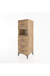 Hyperion Dolap Tek Raflı 4 Çekmeceli 44x44x134 - S49M042V9B