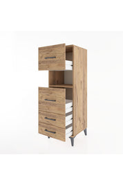 Hyperion Dolap Tek Raflı 4 Çekmeceli 44x44x134 - S49M042V9B
