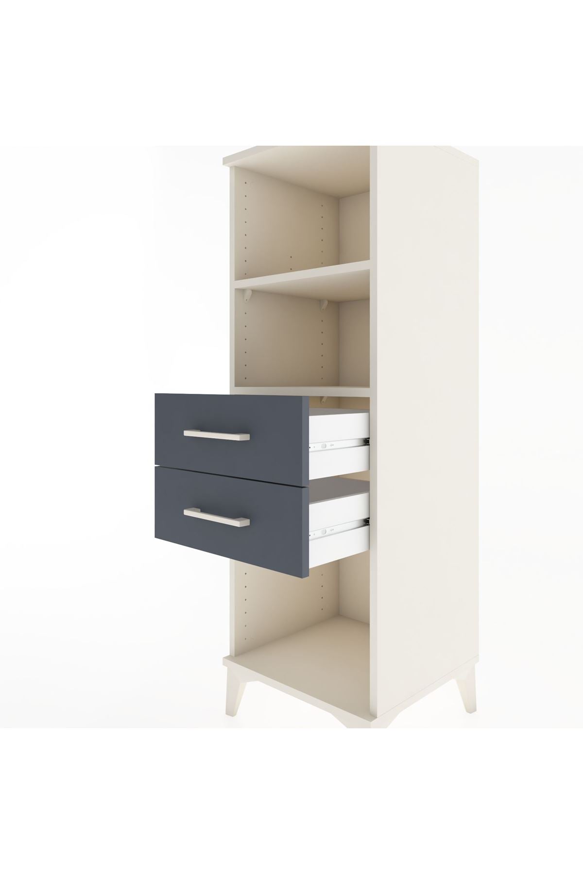 Hyperion Dolap 2 Raflı 2 Çekmeceli 44x44x134 - S49M045V2B