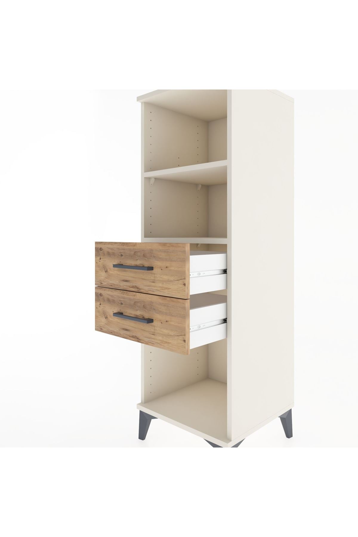 Hyperion Dolap 2 Raflı 2 Çekmeceli 44x44x134 - S49M045V3B