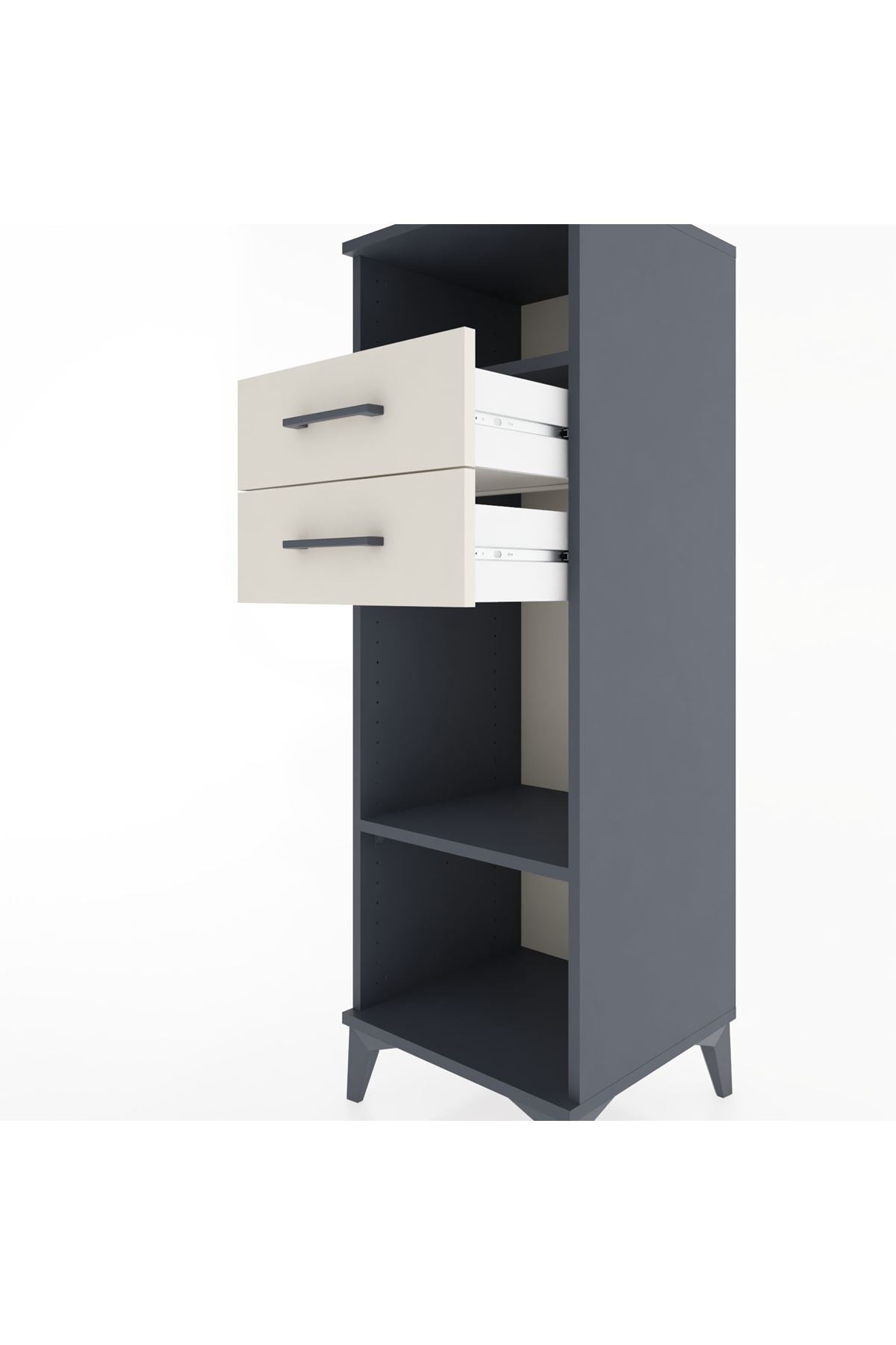 Hyperion Dolap 2 Raflı 2 Çekmeceli 44x44x134 - S49M046V4B
