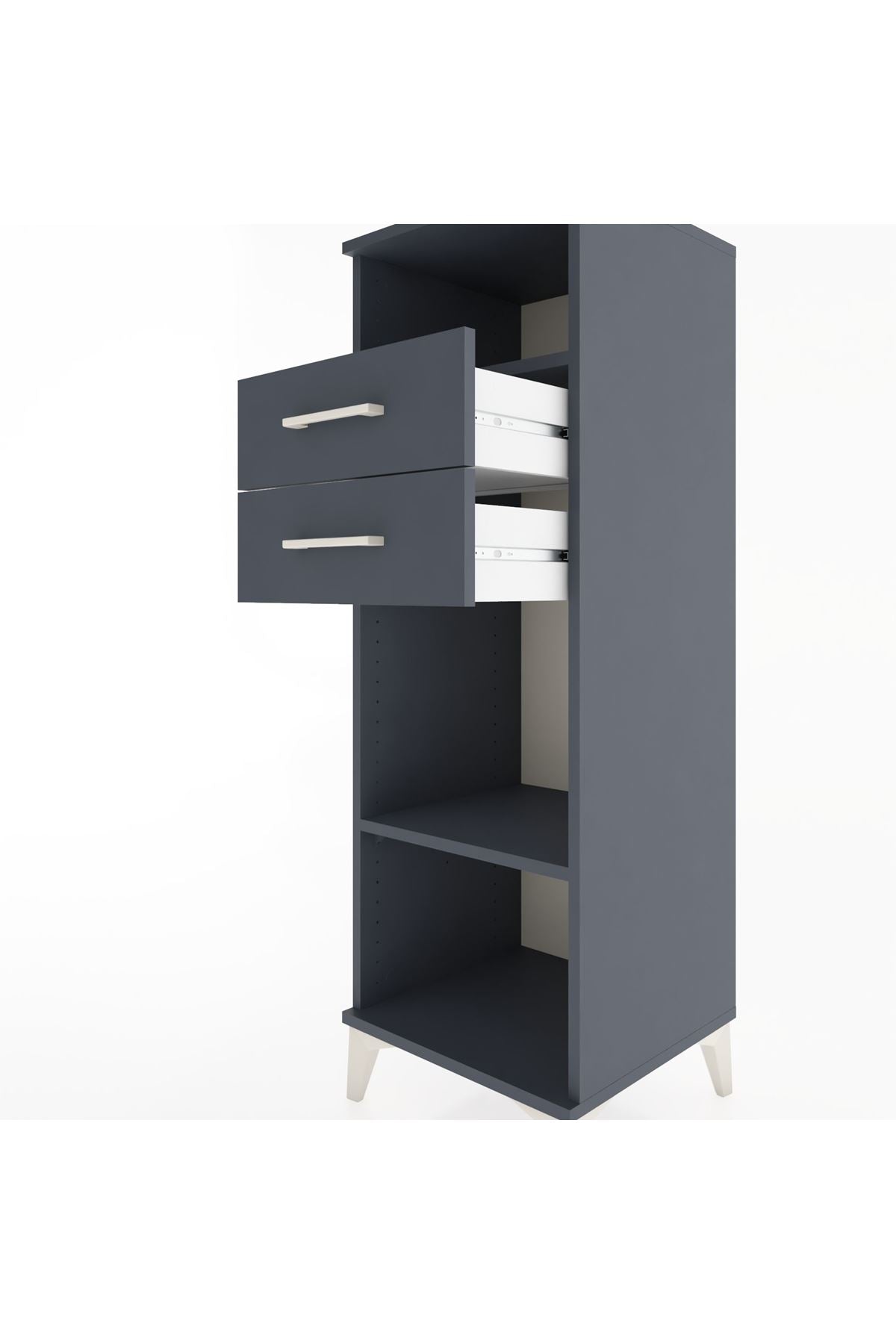 Hyperion Dolap 2 Raflı 2 Çekmeceli 44x44x134 - S49M046V5B