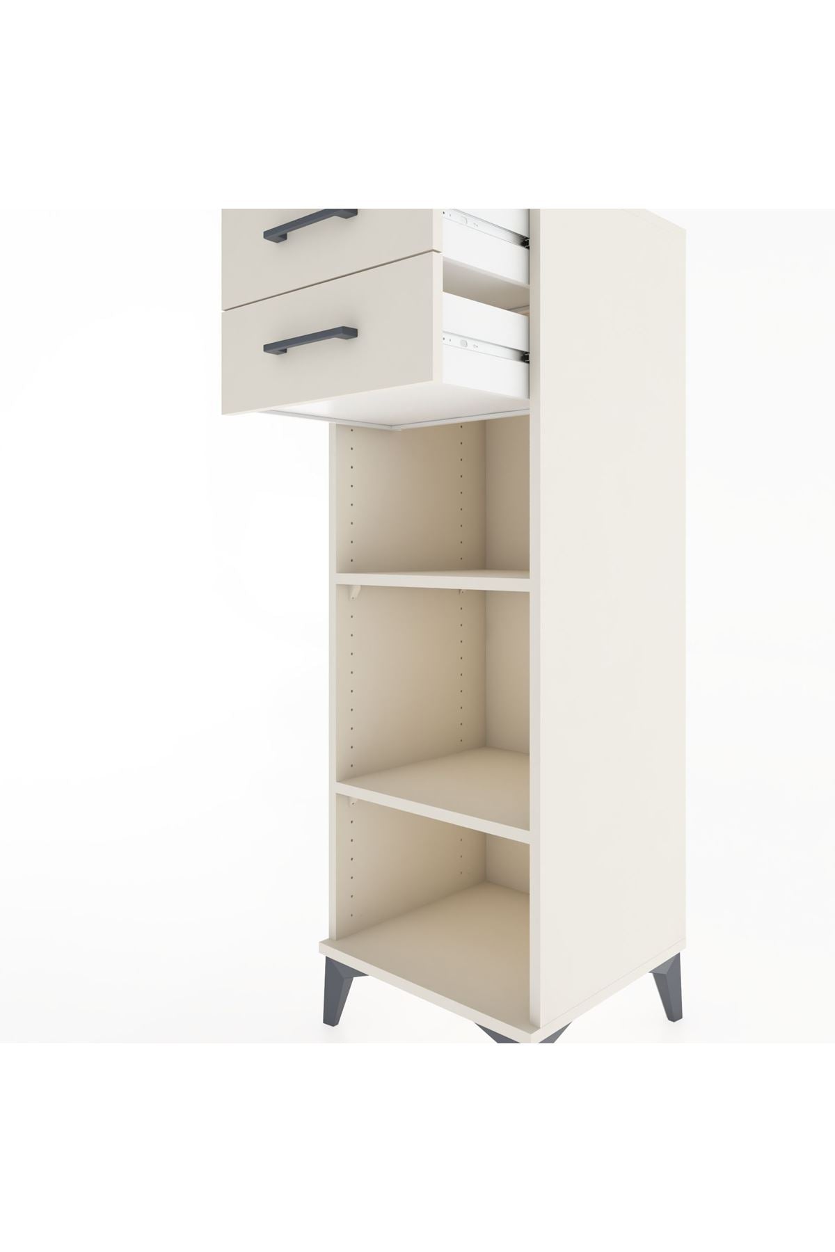 Hyperion Dolap 2 Raflı 2 Çekmeceli 44x44x134 - S49M047V1B