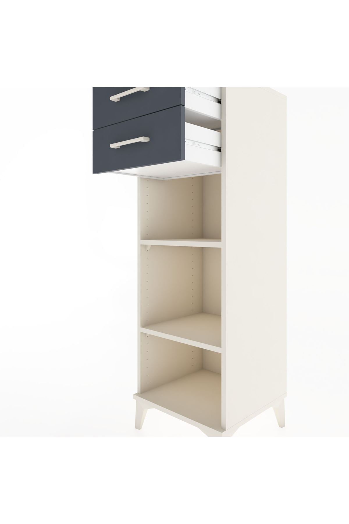 Hyperion Dolap 2 Raflı 2 Çekmeceli 44x44x134 - S49M047V2B