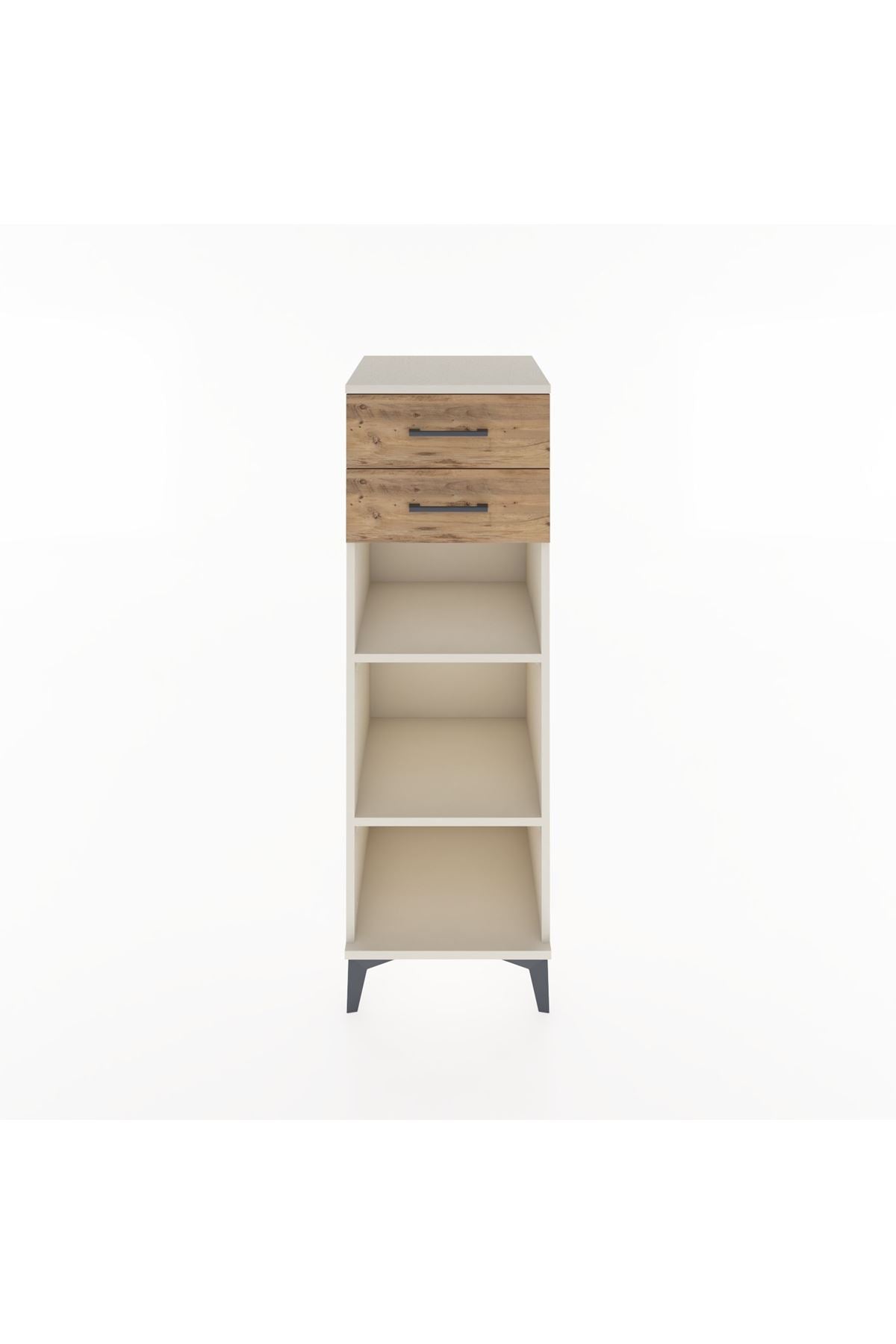 Hyperion Dolap 2 Raflı 2 Çekmeceli 44x44x134 - S49M047V3B