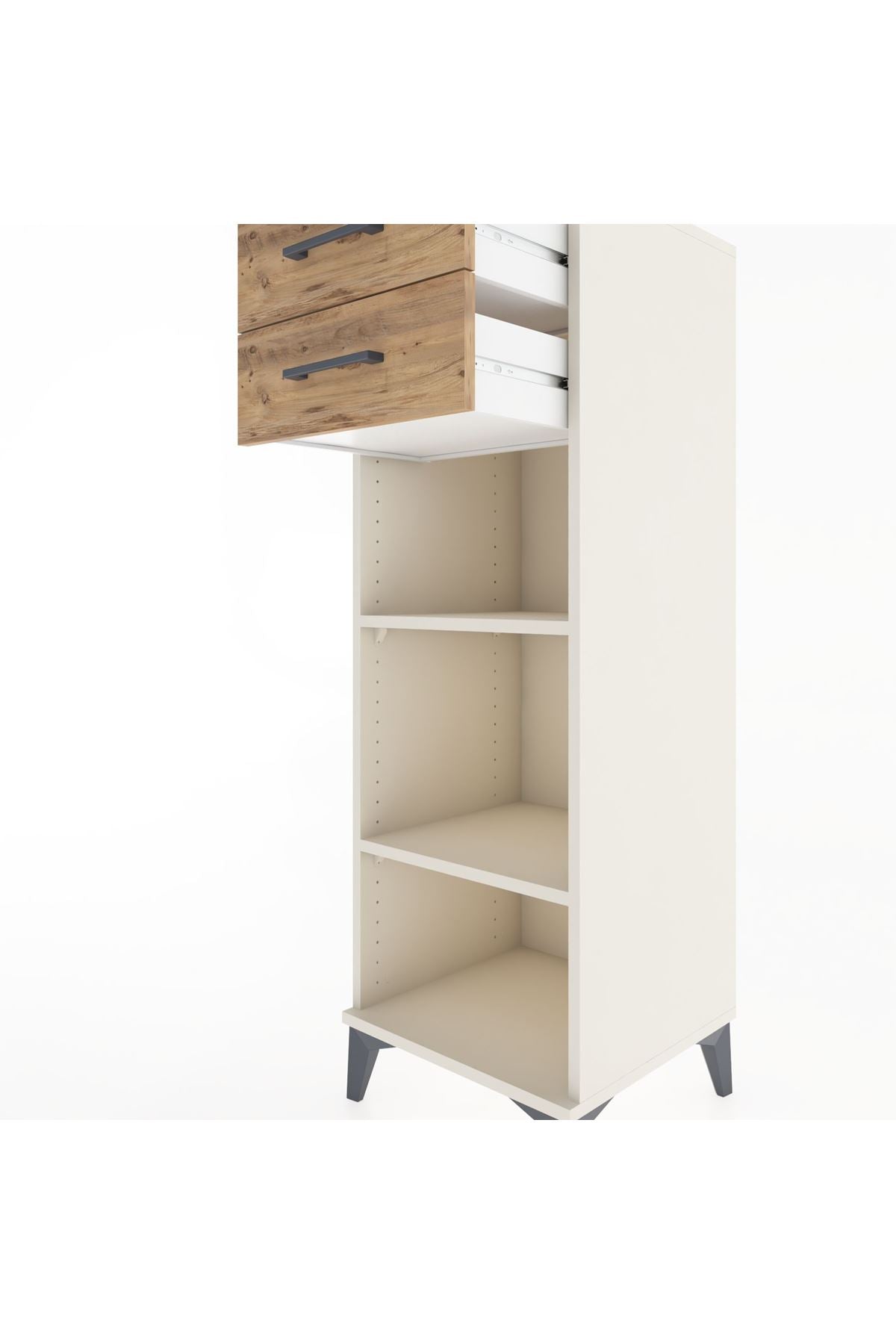 Hyperion Dolap 2 Raflı 2 Çekmeceli 44x44x134 - S49M047V3B