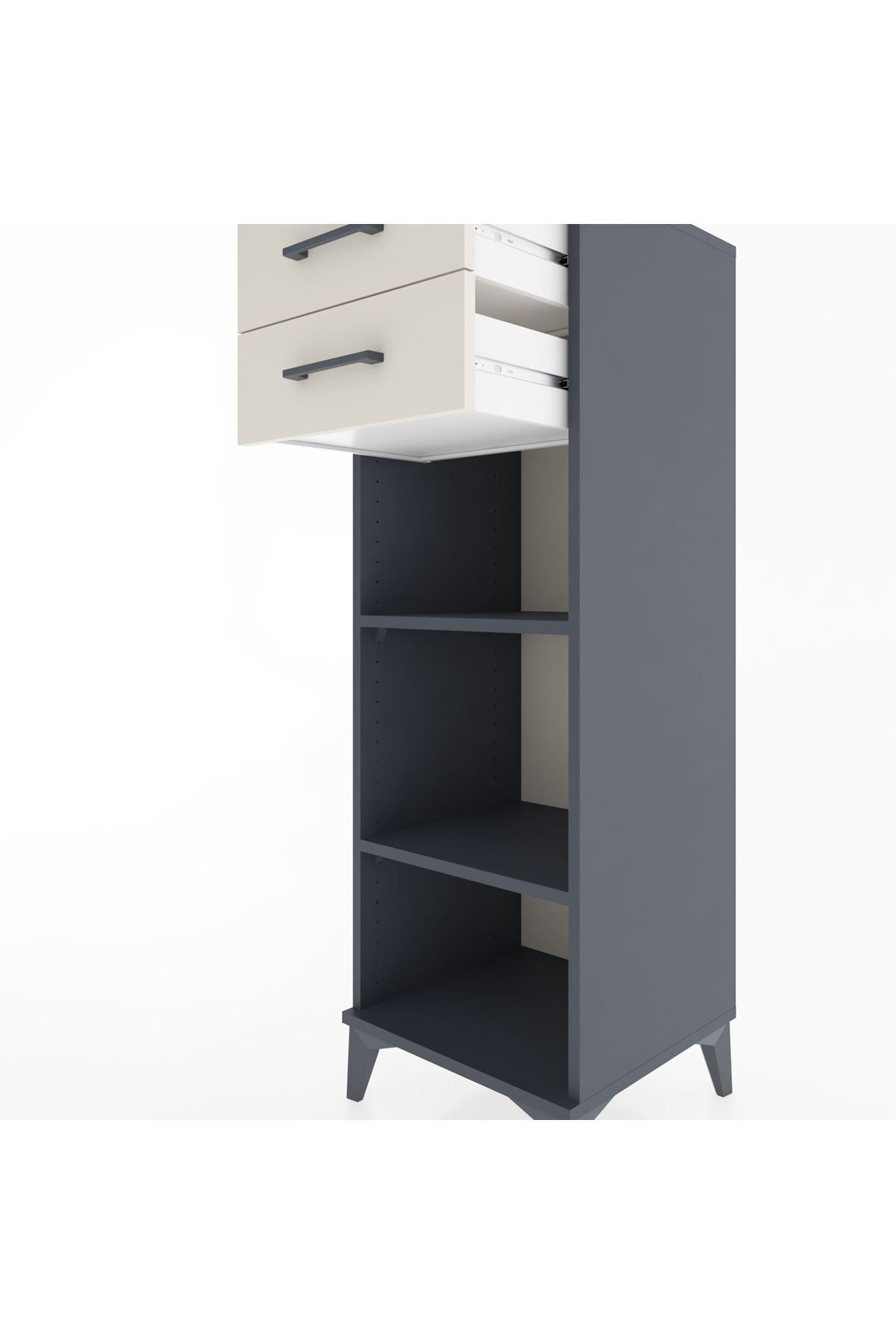 Hyperion Dolap 2 Raflı 2 Çekmeceli 44x44x134 - S49M047V4B
