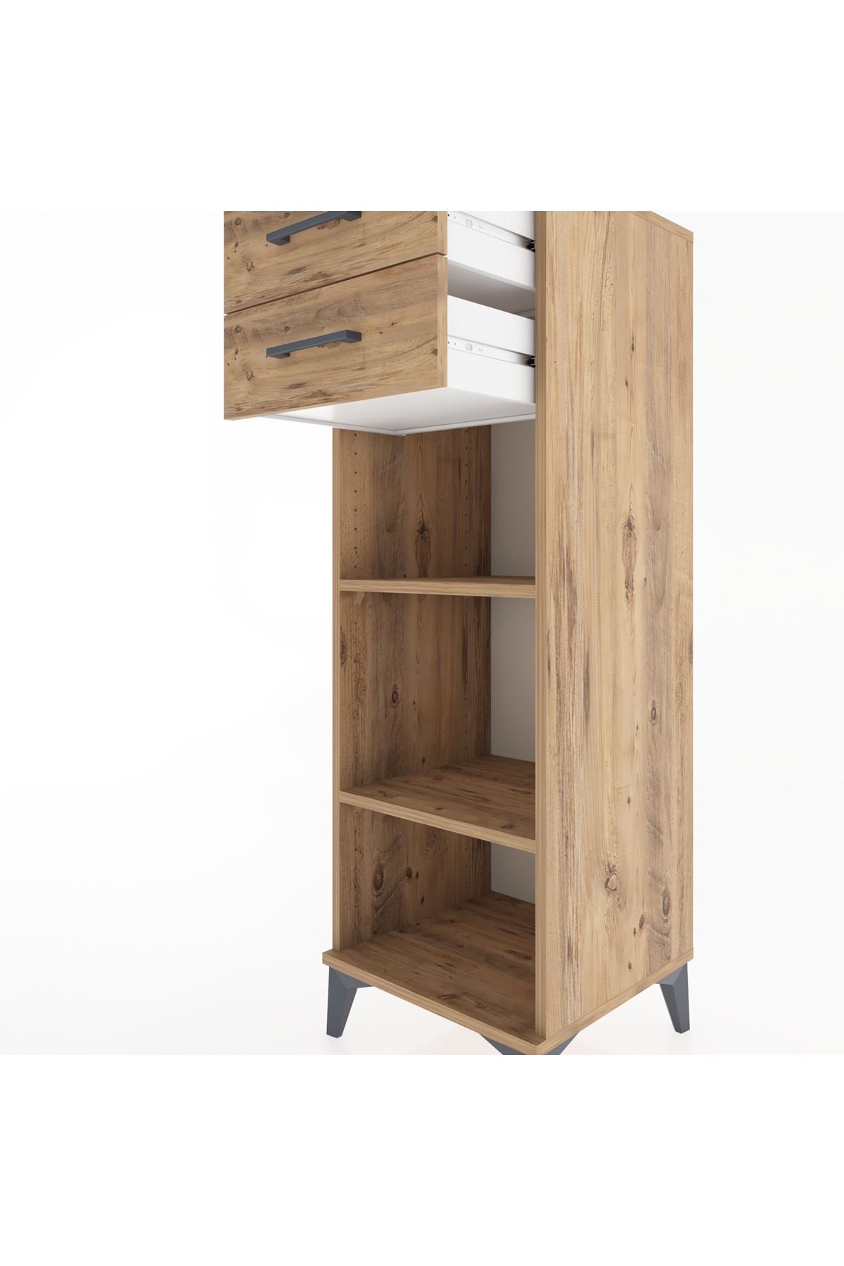 Hyperion Dolap 2 Raflı 2 Çekmeceli 44x44x134 - S49M047V9B
