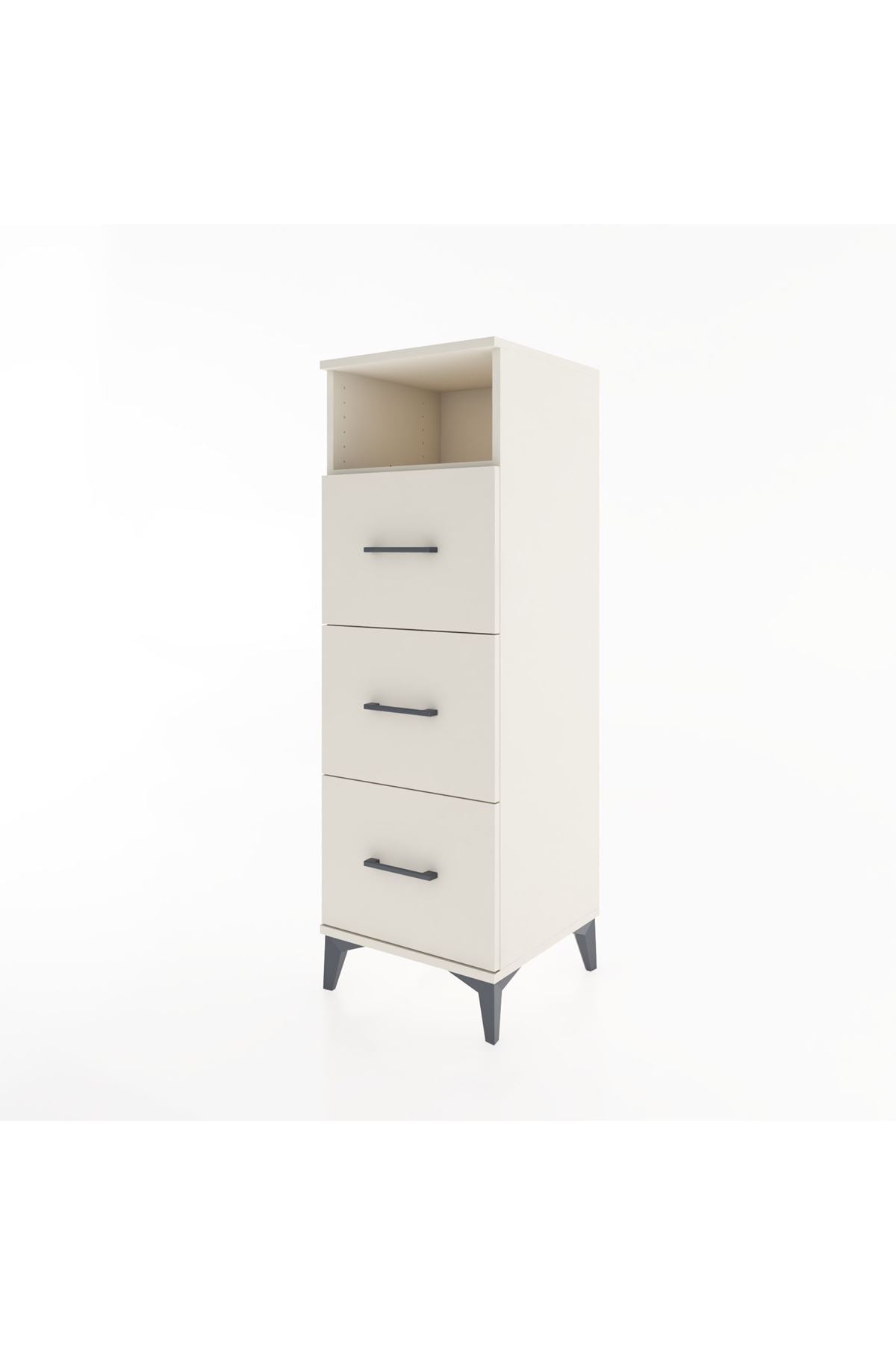 Hyperion Dolap Tek Raflı 3 Çekmeceli 44x44x134 - S49M048V1B