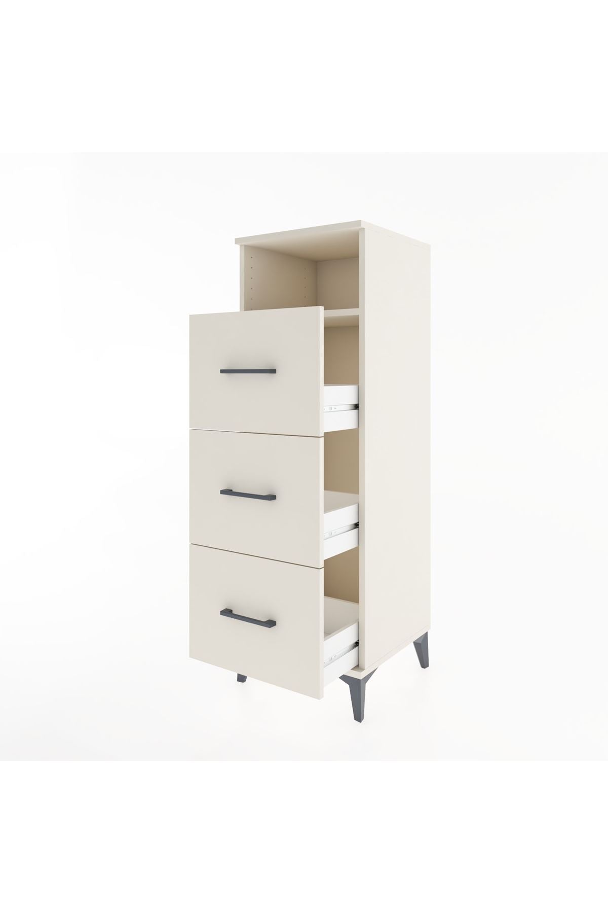 Hyperion Dolap Tek Raflı 3 Çekmeceli 44x44x134 - S49M048V1B