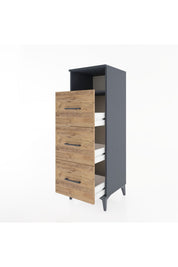 Hyperion Dolap Tek Raflı 3 Çekmeceli 44x44x134 - S49M048V6B