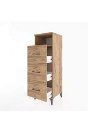 Hyperion Dolap Tek Raflı 3 Çekmeceli 44x44x134 - S49M048V9B