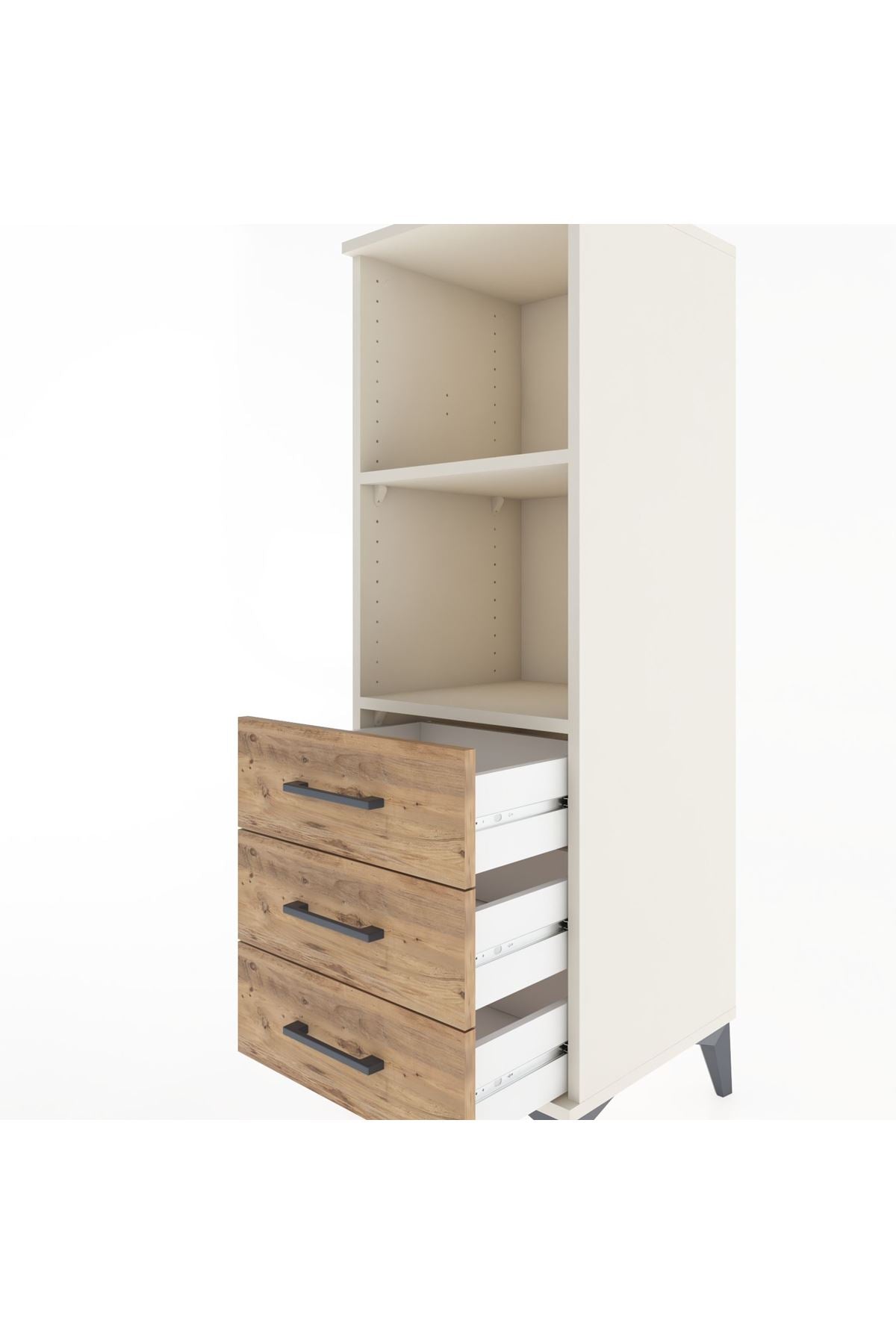Hyperion Dolap 2 Raflı 3 Çekmeceli 44x44x134 - S49M050V3B