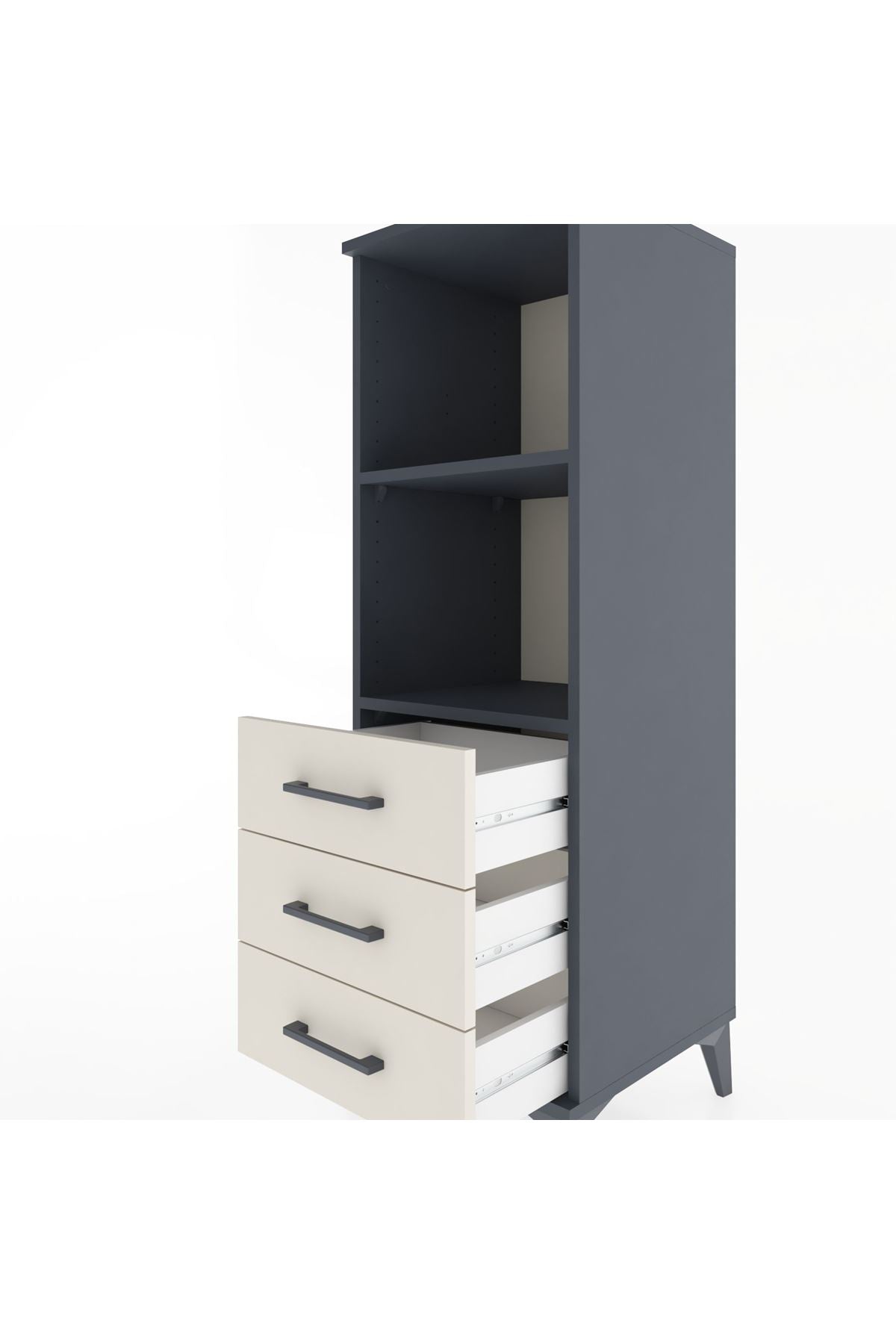 Hyperion Dolap 2 Raflı 3 Çekmeceli 44x44x134 - S49M050V4B